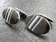 Cufflinks Silver 925 Sweden Very Elegant Handmade With Stripe Agate