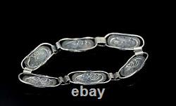 Danish 1950's Sigfred Pedersen Silver 830S Links Bracelet Vintage Jewelry