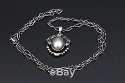 Danish GEORG JENSEN Sterling Silver Pendant Of The Year 2014 with Silverball