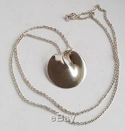 Danish Georg Jensen Silver 925s Möbius Pendant Necklace #374 By Vivianna Torun