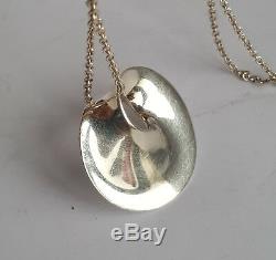 Danish Georg Jensen Silver 925s Möbius Pendant Necklace #374 By Vivianna Torun