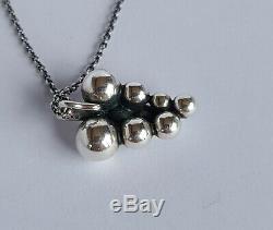 Danish Georg Jensen Silver 925s Small GRAPES Pendant Necklace
