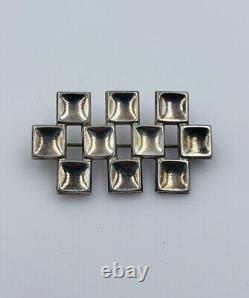 David Andersen Norway Vintage Sterling Silver Cubism Modernist Pin