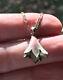 David Andersen Sterling Silver Gold Flower Necklace Norway 925S Excellent RARE