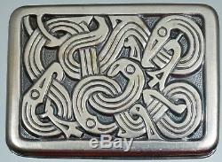 David Andersen Sterling Viking Sterling Snake Pin Norway Original Box