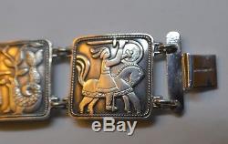 David Andersen Vintage Norwegian Silver Fairytale Bracelet 830S Silver BEAUTIFUL