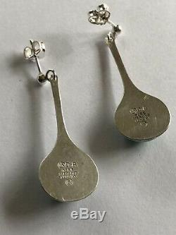 David Andersen Willy Winaess 925 Sterling silver Earrings Norway Amazonite