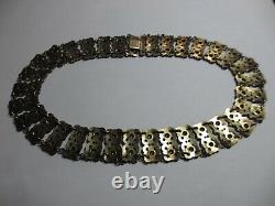 David Andersen/Willy Winnaess NORWAY Sterling BLACK&WHITE GUILLOCHE NECKLACE-NR