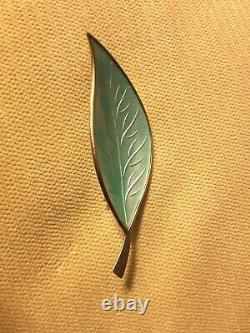 Denmark BRØDRENE BJORKLUND 925S Enameled Silver Vintage Brooch Pin Danish