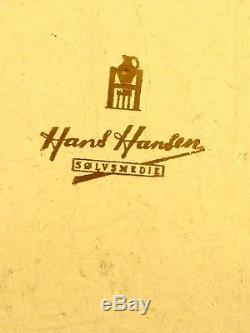 Denmark Hans Hansen Rare Triangle necklace earrings original box Modernist 925S