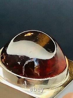 Denmark Sterling. 925 MPC MP Christofterson Baltic Amber Ring Vintage size 9.25