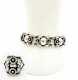 Designer Niels Erik From Denmark Sterling Silver Floral Bracelet Ring SET 40/50s