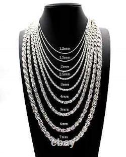 Diamond Cut Solid Sterling Silver Rope Chains 925 Heavy You ChooseFree S/H