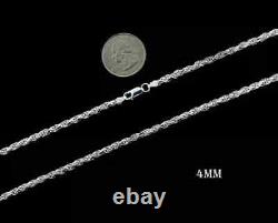 Diamond Cut Solid Sterling Silver Rope Chains 925 Heavy You ChooseFree S/H