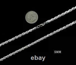 Diamond Cut Solid Sterling Silver Rope Chains 925 Heavy You ChooseFree S/H