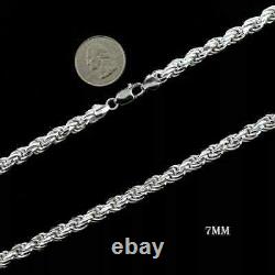 Diamond Cut Solid Sterling Silver Rope Chains 925 Heavy You ChooseFree S/H