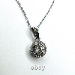 Diamond Necklace 14k White Gold 18 1/4 Carat T. W. Anniversary Gift for Wife