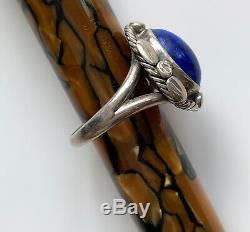 EARLY Georg Jensen Sterling Silver and Lapis Lazuli Ring #1