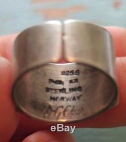 EKER Vintage Norway Sterling Silver Ring, Anna Greta Eker. Size 6