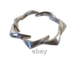 Eigil Jensen Anton Michelsen Sterling Silver Bracelet Danish Modernist Wing 28g