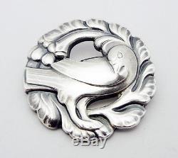 Estate Georg Jensen Denmark Bird Pin Brooch in Sterling Silver # 134