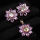 Estate Peach & Pink Sapphire Rare 30Ct 925 Sterling Silver Handmade Jewelry Set