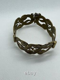 Finland Bronze Bracelet Vintage Brutalist Kalevala Koru