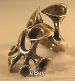 Finland Sterling MODERN FREE FORM RING Silver Size 7