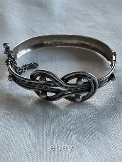 Finland Sterling Silver Bracelet Vintage Brutalist Kalevala Koru