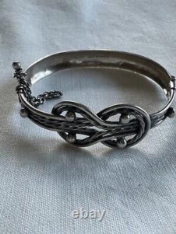 Finland Sterling Silver Bracelet Vintage Brutalist Kalevala Koru