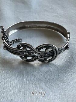 Finland Sterling Silver Bracelet Vintage Brutalist Kalevala Koru