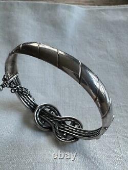 Finland Sterling Silver Bracelet Vintage Brutalist Kalevala Koru