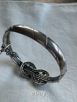 Finland Sterling Silver Bracelet Vintage Brutalist Kalevala Koru