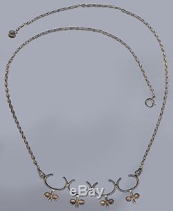 Finland Vintage 830 Silver Modernist Design Necklace