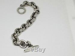 GEORG JENSEN Chunky Oval Link Sterling Silver Bracelet No. 140 A 83.2 grams 925 s