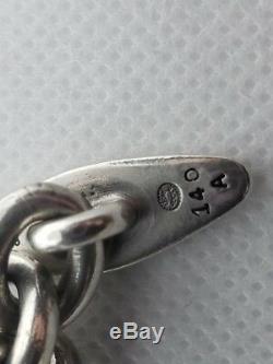 GEORG JENSEN Chunky Oval Link Sterling Silver Bracelet No. 140 A 83.2 grams 925 s