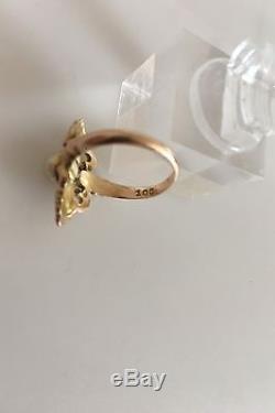 Georg Jensen 14K Gold Ring with Pearl #106