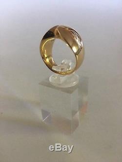 Georg Jensen 18K Gold Nanna Ditzel Ring No. 100 / 1100. Ring Size No. 53