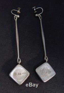 Georg Jensen Astrid Fog Mod Sterling Silver 925 Pierced Earrings Denmark