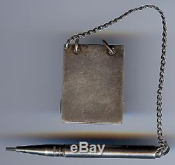 Georg Jensen Charming Vintage Sterling Silver Chatelaine Note Pad & Pencil