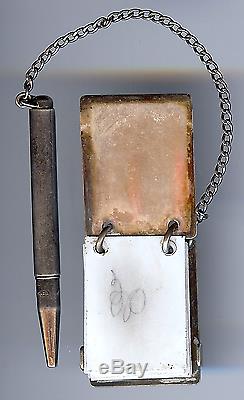 Georg Jensen Charming Vintage Sterling Silver Chatelaine Note Pad & Pencil