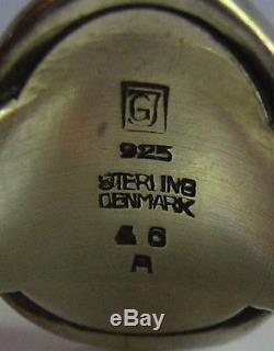 Georg Jensen Denmark 46 A Vintage Sterling Silver Lapis Ring