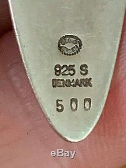 Georg Jensen Denmark Sterling Silver Zephyr Pendant Necklace #500