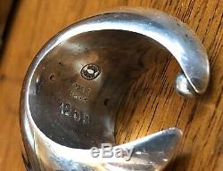 Georg Jensen Denmark Vintage Sterling Silver Modernist Ear Cuffs Earrings 126 B