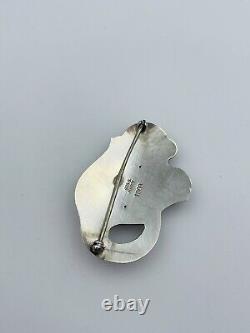 Georg Jensen Denmark Vintage Sterling Silver Tulip Flower Pin No. 100B