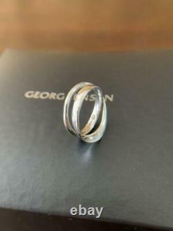Georg Jensen Ring Mobius Double Ring For Ladys Sterling Silver Denmark #13426