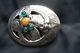 Georg Jensen Silver Brooch with Ambor and Green stones #13 From 1904-1914