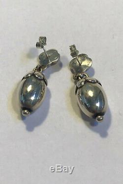 Georg Jensen Sterling Silver Acorn Earrings No 4