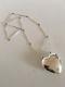 Georg Jensen Sterling Silver Astrid Fog Necklace with Large Heart Pendant No 126