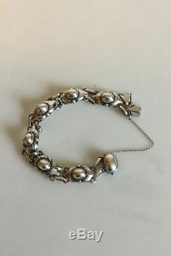 Georg Jensen Sterling Silver Bracelet No 15 from 1933-1944. With security chain